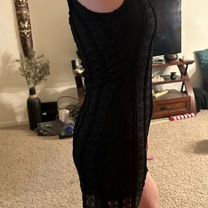 Black lace dress